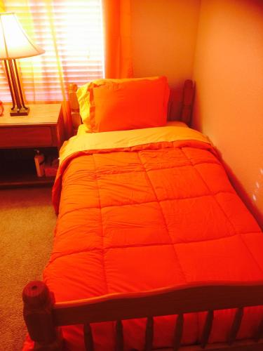 Red Orange Yellow Guest Room 