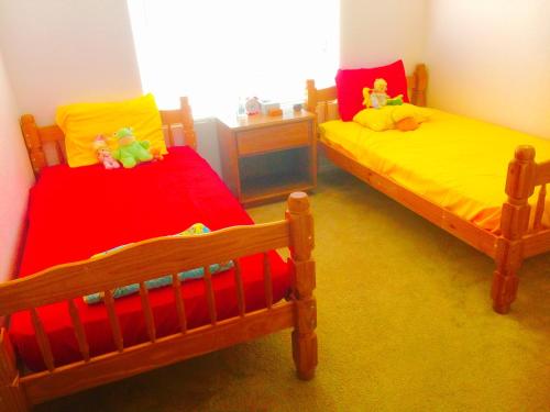 Red Orange Yellow Guest Room 