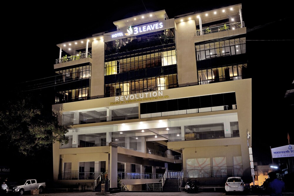 Hotel 3 Leaves Kolhapur Hotel Front - Evening/Night