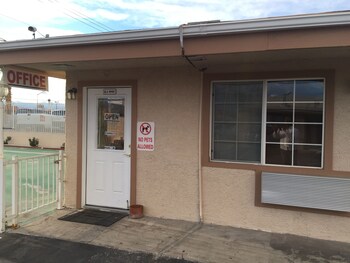 A Fisher's Inn Motel Check-in/Check-out Kiosk