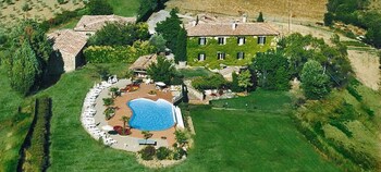 House With In Murlo With Private Pool Furnished Terrace Aerial View